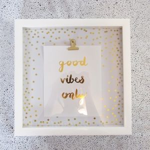 "Good Vibes Only" Shadowbox Wall Art
